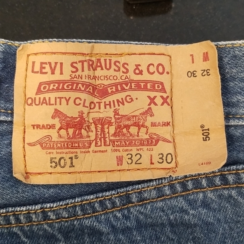 💕LEVI'S💕 501 XX Straight Leg Button Fly Vintage Mom Jeans 100% Cotton W32 L30 - Picture 10 of 16